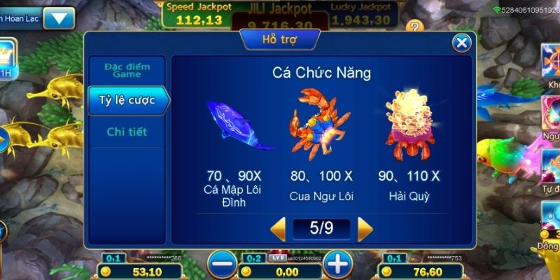 Cập nhật hệ số nhân trong bắn cá Jackpot